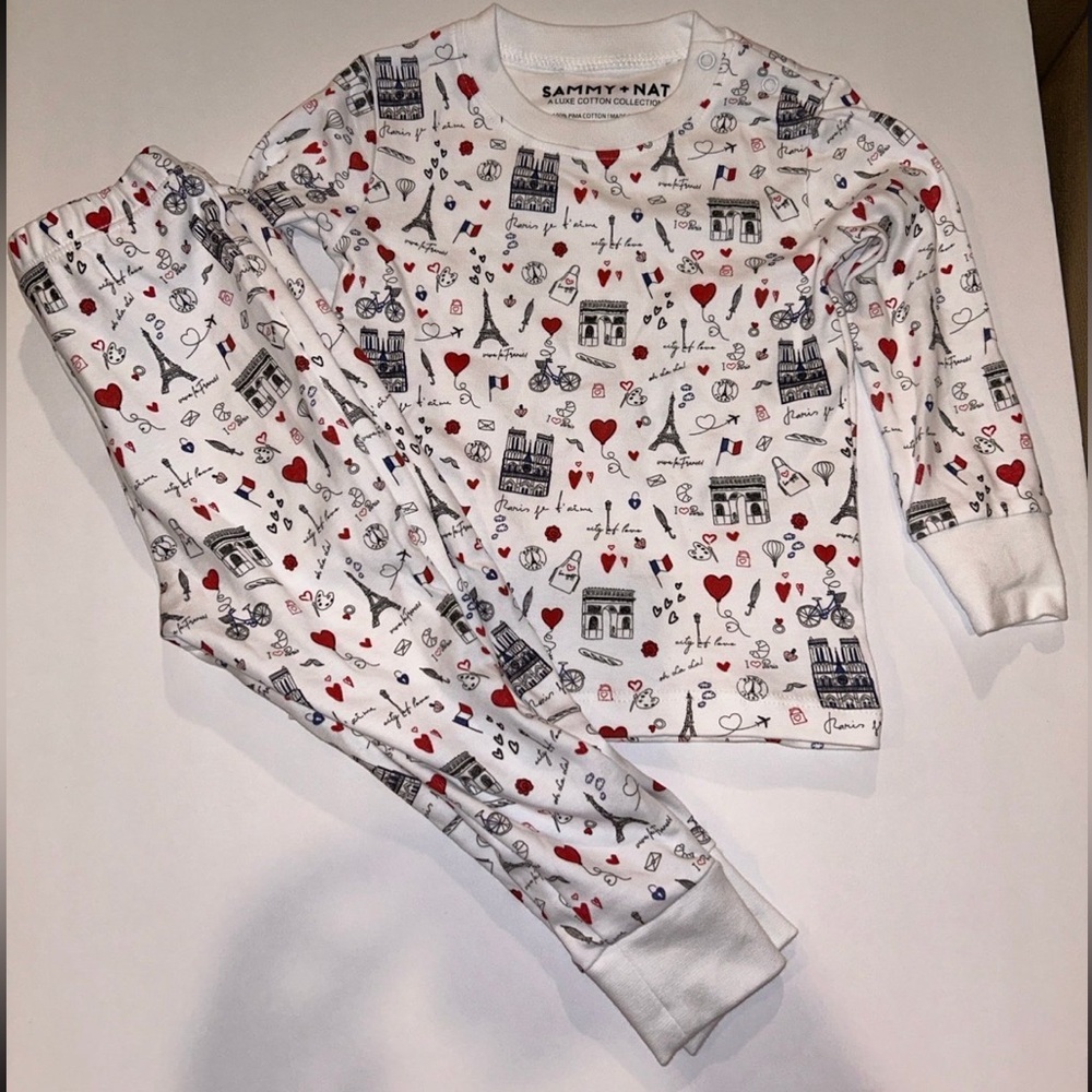 SAMMY + NAT X MAISONETTE CITY OF LOVE PAJAMA SIZE 18 Months like new